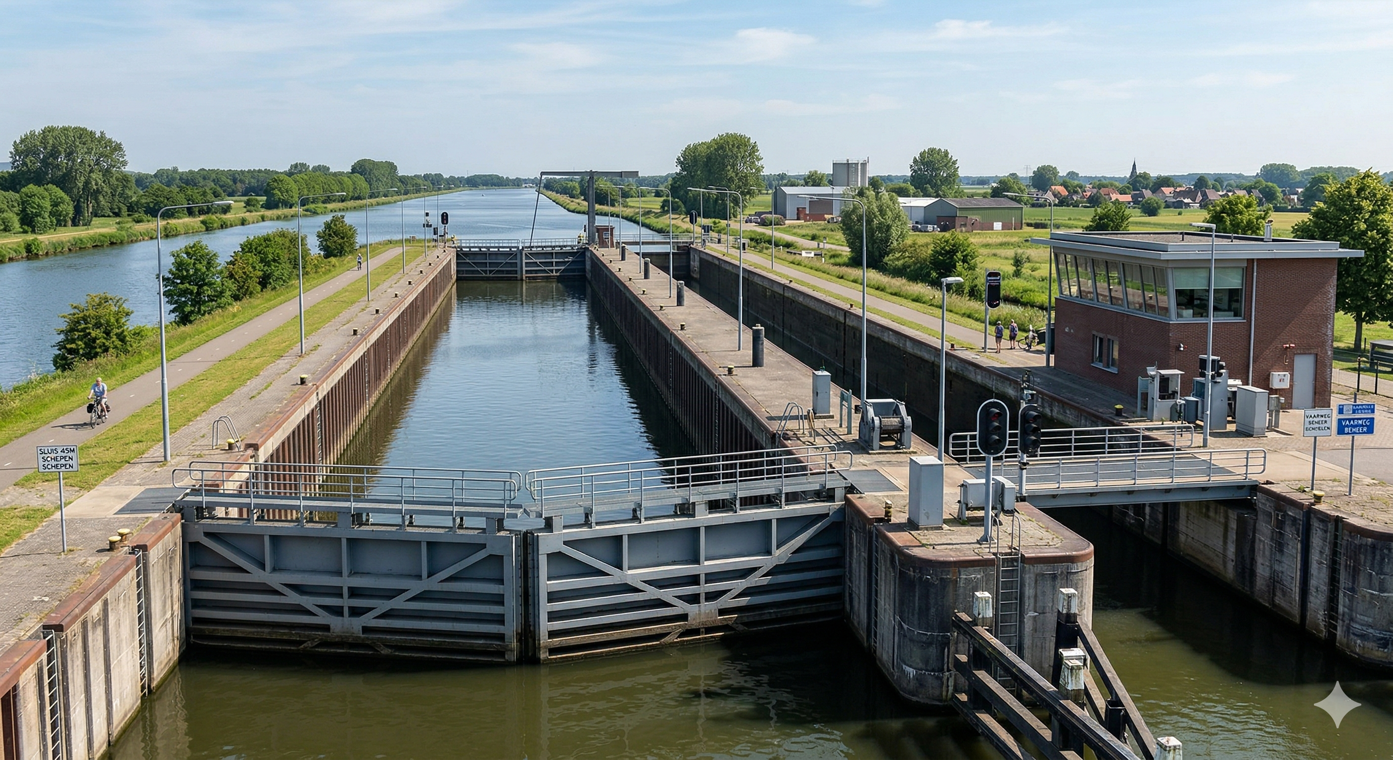 Kanaal met sluis — Kanalen en Sluizen