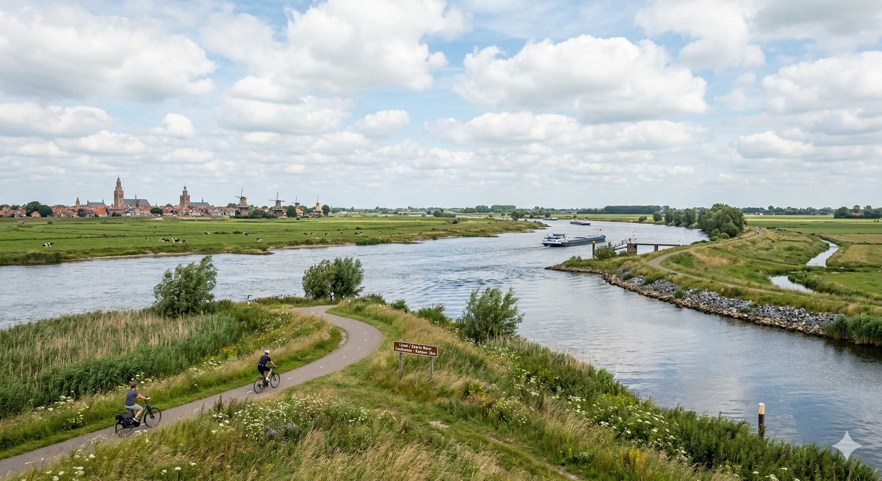 IJssel en Zwarte Water bij Kampen — Rivierengebied